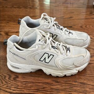 New Balance Cream Athletic Sneakers